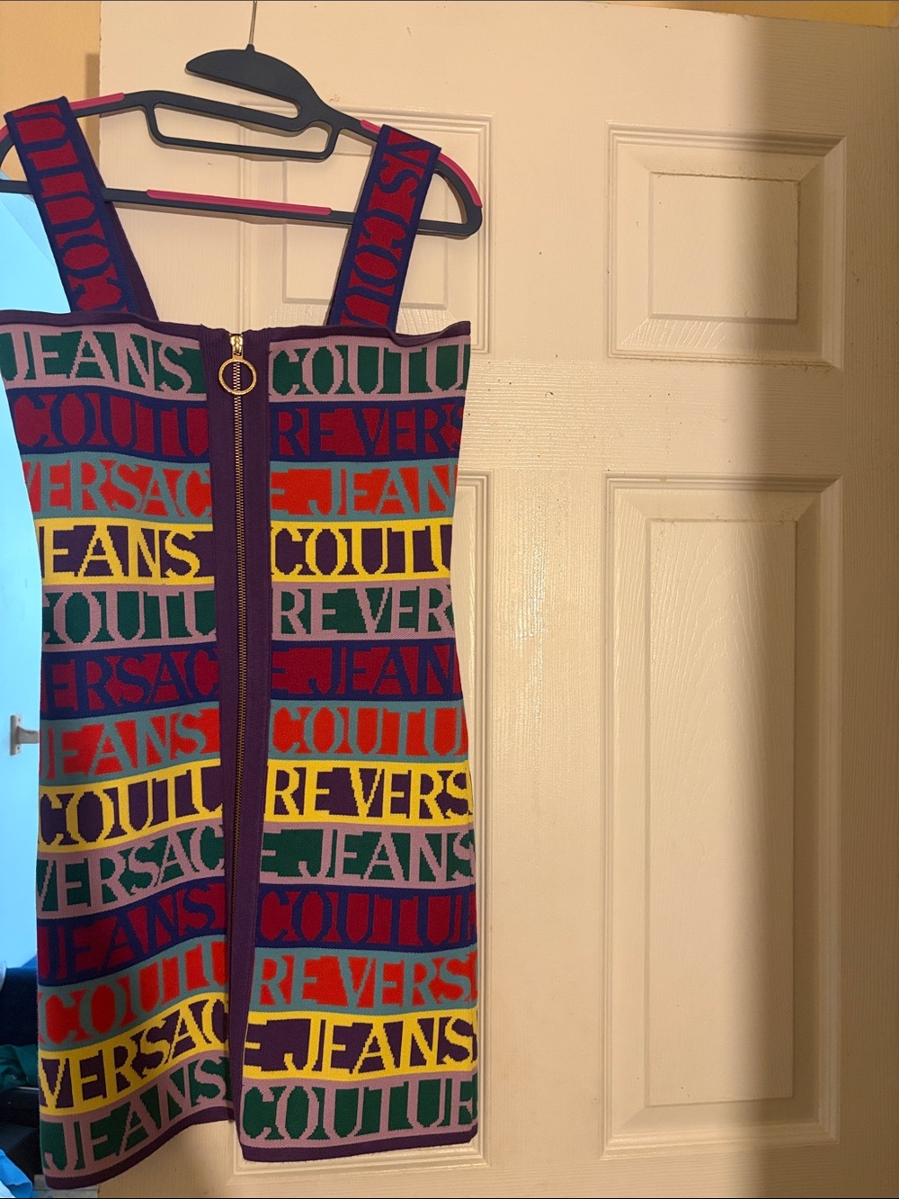 Versace Jeans Couture Multicolor Logo Knit Dress